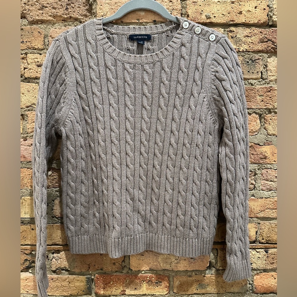 Lands’ End - Taupe Sweater - Size L/P 14-16